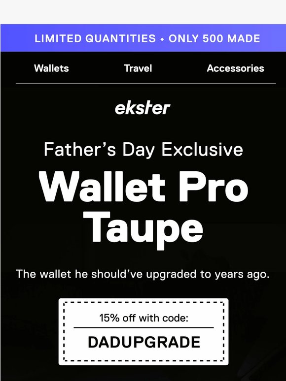NOW LIVE: Wallet Pro Taupe + Exclusive 15% Off