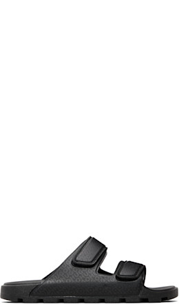 Black Printed-Logo Sandals - Hugo