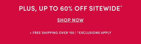 up to 60% off sitewide
