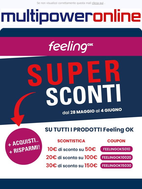 [Correzione coupon]💥Sconti PAZZI su tutta la Feeling OK 💣