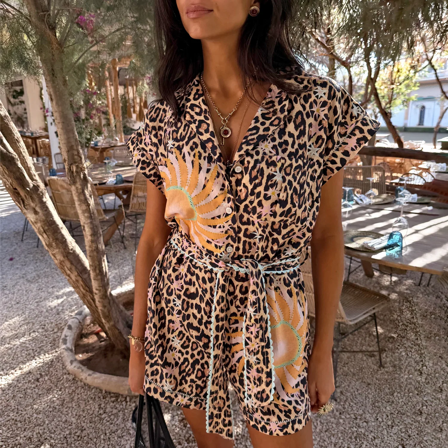 Leopard Print Playsuit