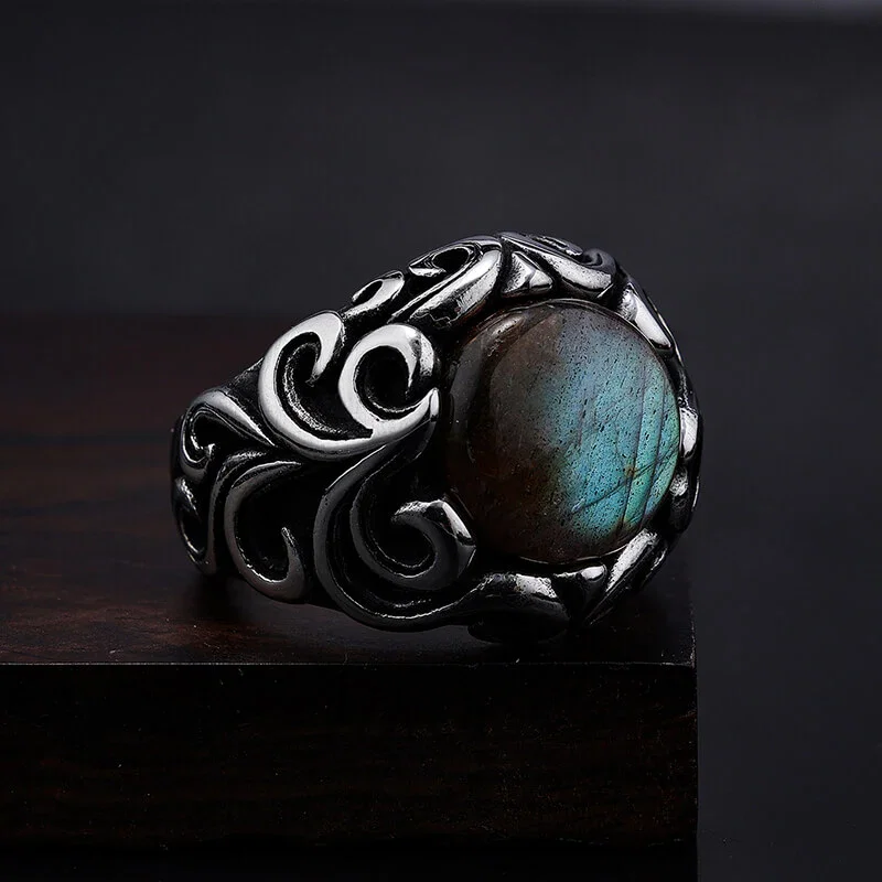 Image of Gothic Moonstone Stainless Steel Ring