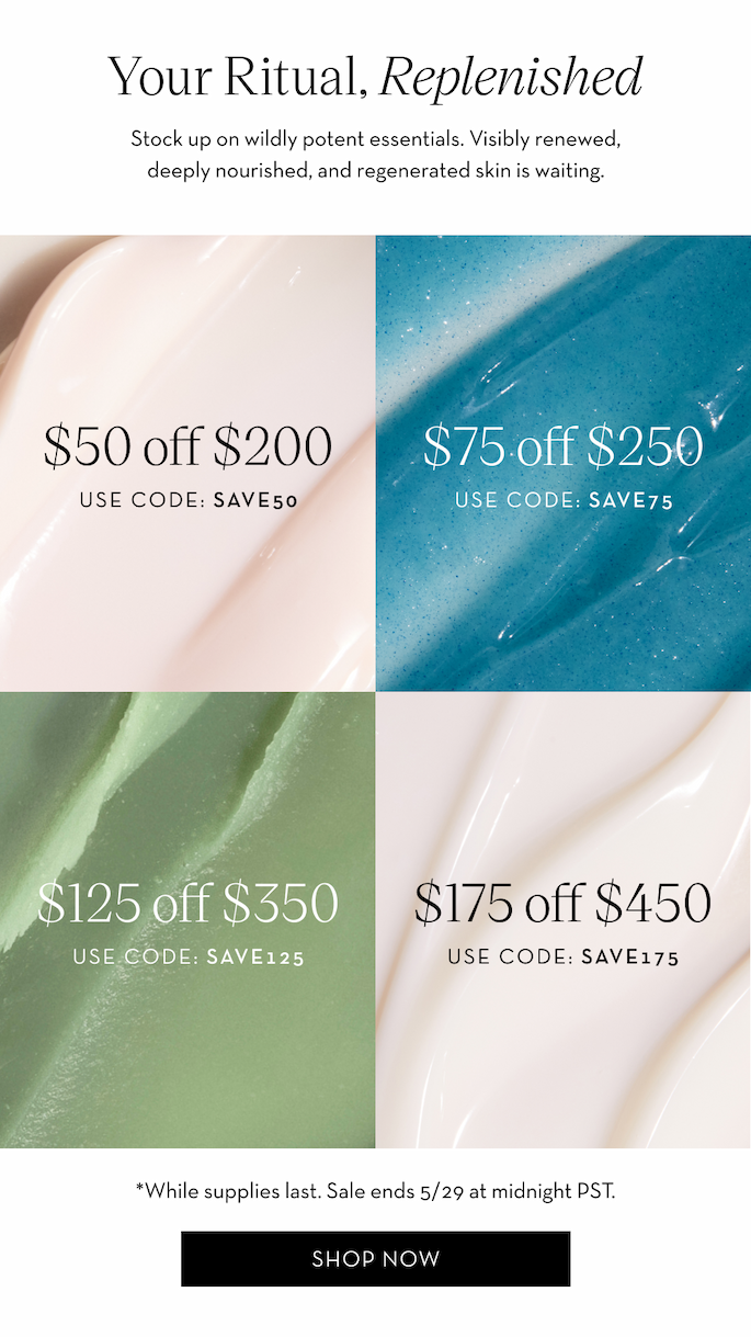Your Ritual, Replenished. Stock up on wildly potent essentials. Shop All.