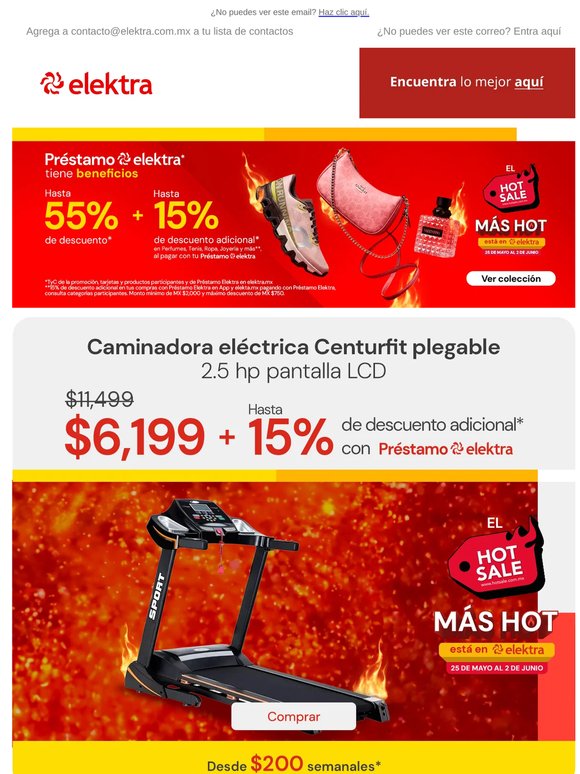 🔥 HOT SALE + Préstamo Elektra = hasta -50% + hasta -15% en 1ra compra✨