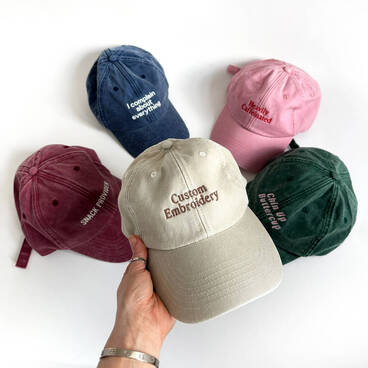 Personalised Vintage Cap Custom Embroidered Name/Text
