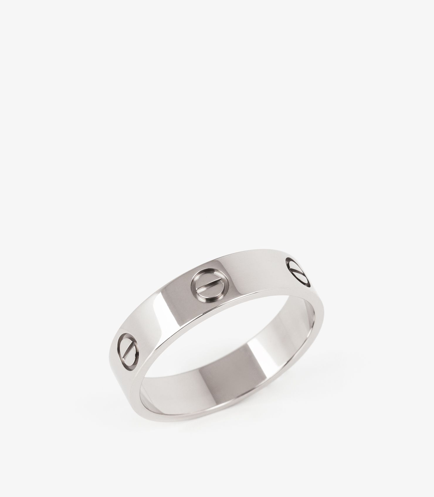 18ct White Gold Love Band Ring