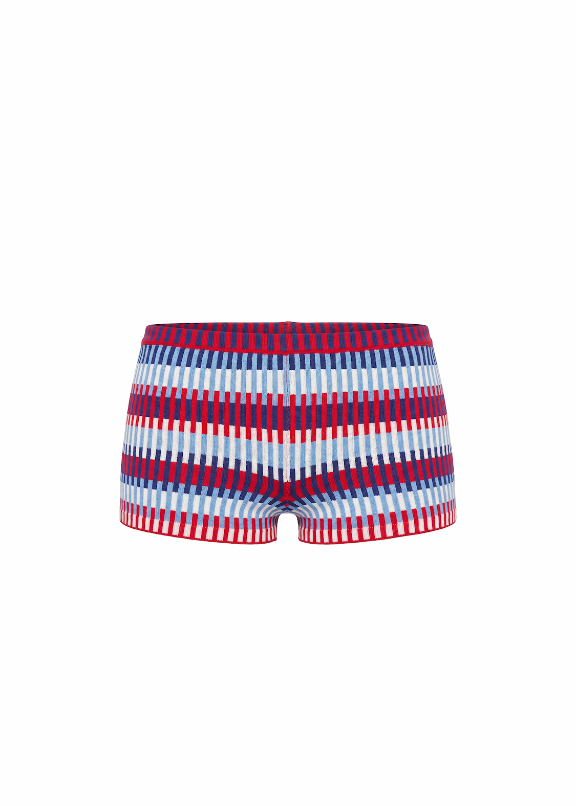 Short in red, white, blue pattern