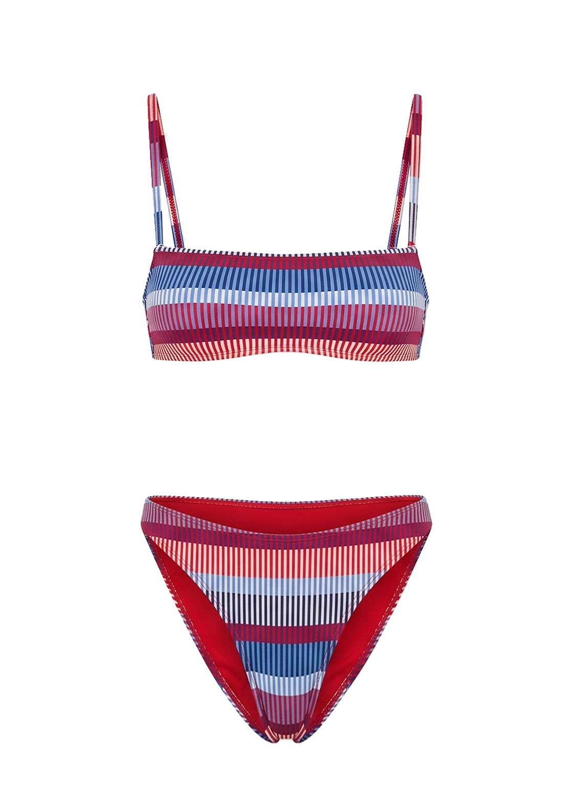 Bikini in red, white, blue pattern