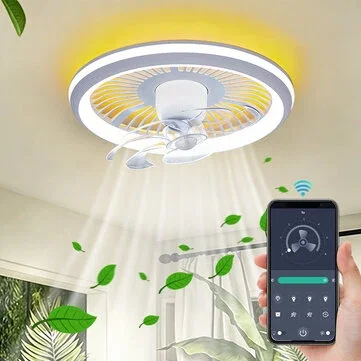[EU Direct] Elfeland 80W 48cm Smart Ceiling Fan Light With 3 Colors Temperature 360° Rotating 6 Speeds Wind 2H Timer APP & Remote Control