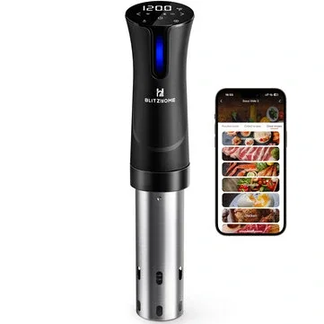 BlitzHome® SV2209 1100W Sous Vide Cooker APP Control Thermal Immersion Circulator Machine with Digital LED Display Time and Temperature Control