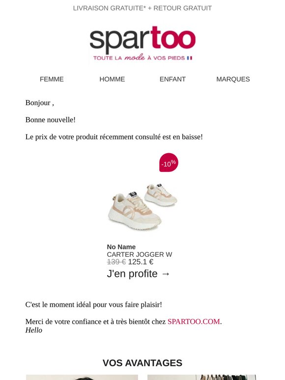 📉 Le prix de l'article que vous avez repéré est en baisse!