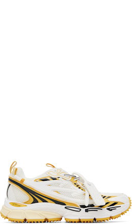 White & Yellow 'Be Right Back' Sneakers - Off-White