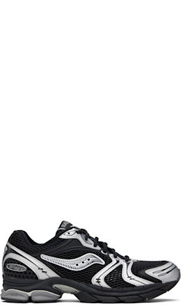 Black & Silver ProGrid Triumph 4 Sneakers - Saucony
