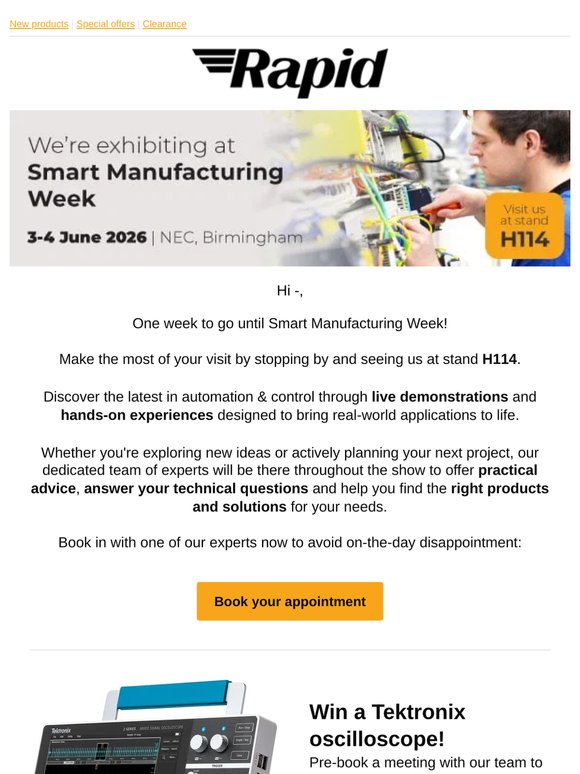 One week until Smart Manufacturing Week!
