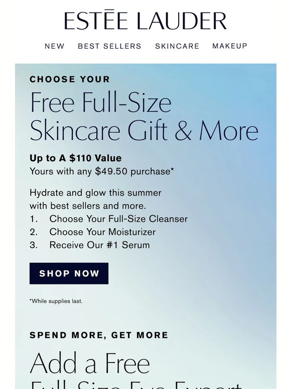 Hot Now 🔥 Free Full-Size Skincare Gift & More, Up to a $186 Value. with your purchase.