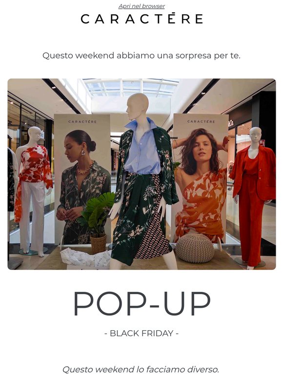 Il nostro pop-up  ti aspetta.