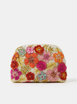 Beaded Flower Clutch Bag