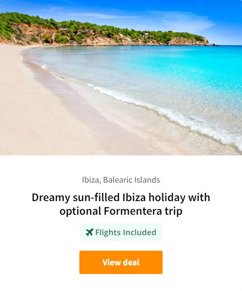 Dreamy sun-filled Ibiza holiday with optional Formentera trip