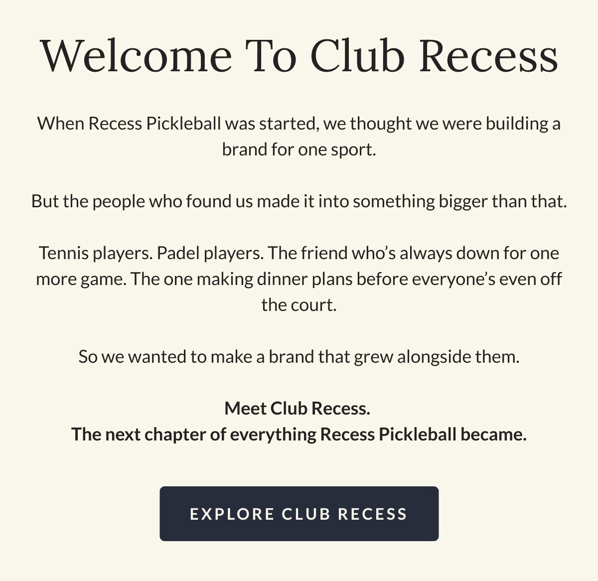  Club Recess
