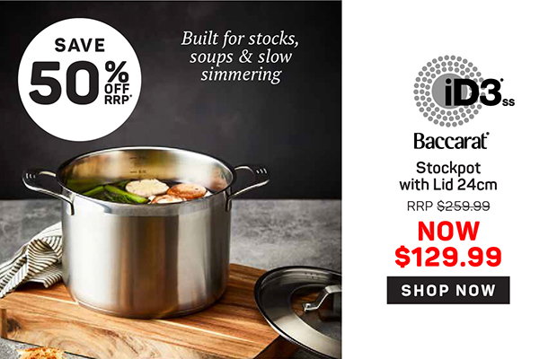 Baccarat iD3 Stainless Steel Stockpot with Lid 24cm