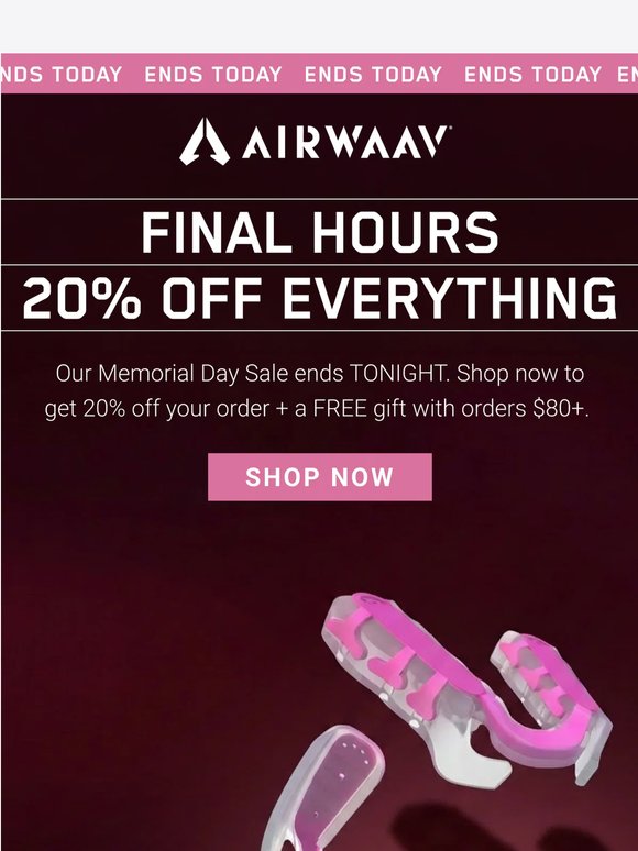 LAST CALL: 20% off everything