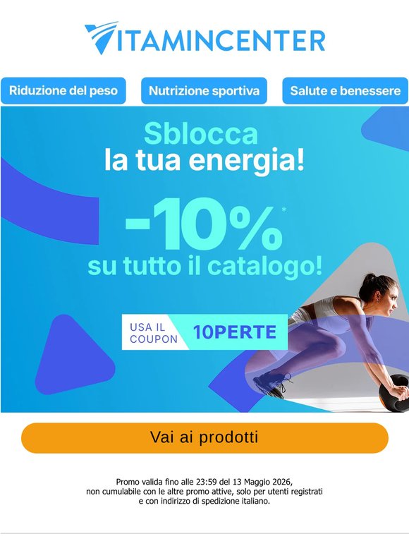 -10% su tutto il catalogo  VitaminCompany