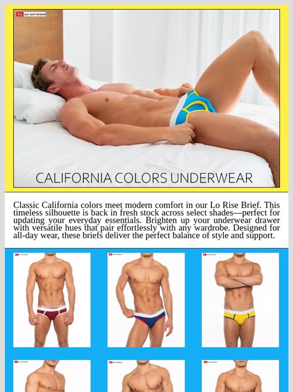 Hurry! Cal. Colors Underwear Styles Back in Stock 🩲