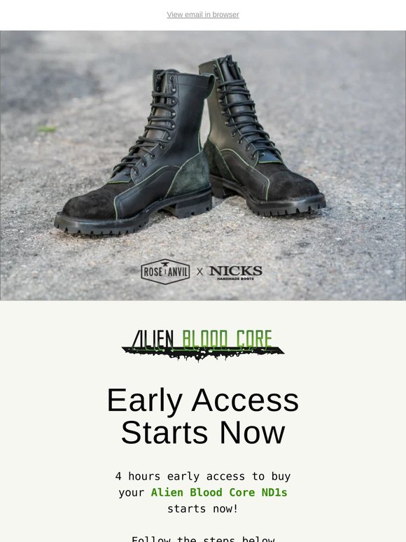 Early Access starts now! ⏰ Alien Blood Core ND1 👽🟩