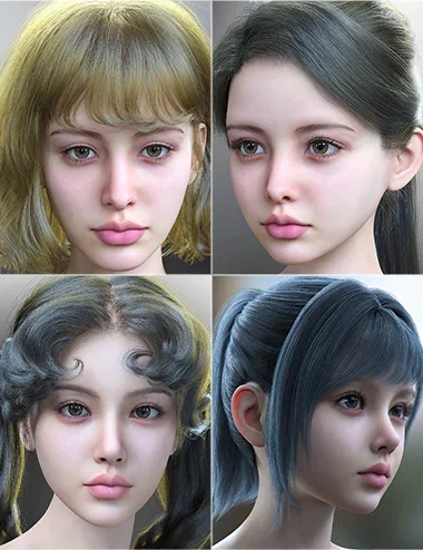 Vo Thea and Young, and Vo Ryn and Young HD for Genesis 9 Character Bundle