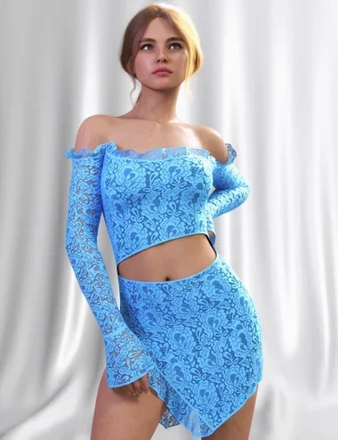 JMR dForce Dorothea Dress for Genesis 9 and 8 Female