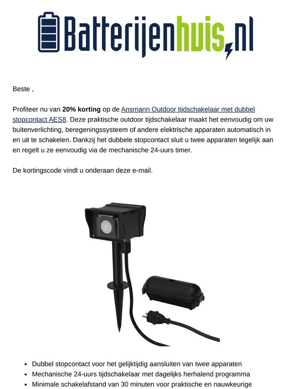 Outdoor tijdschakelaar -20%
