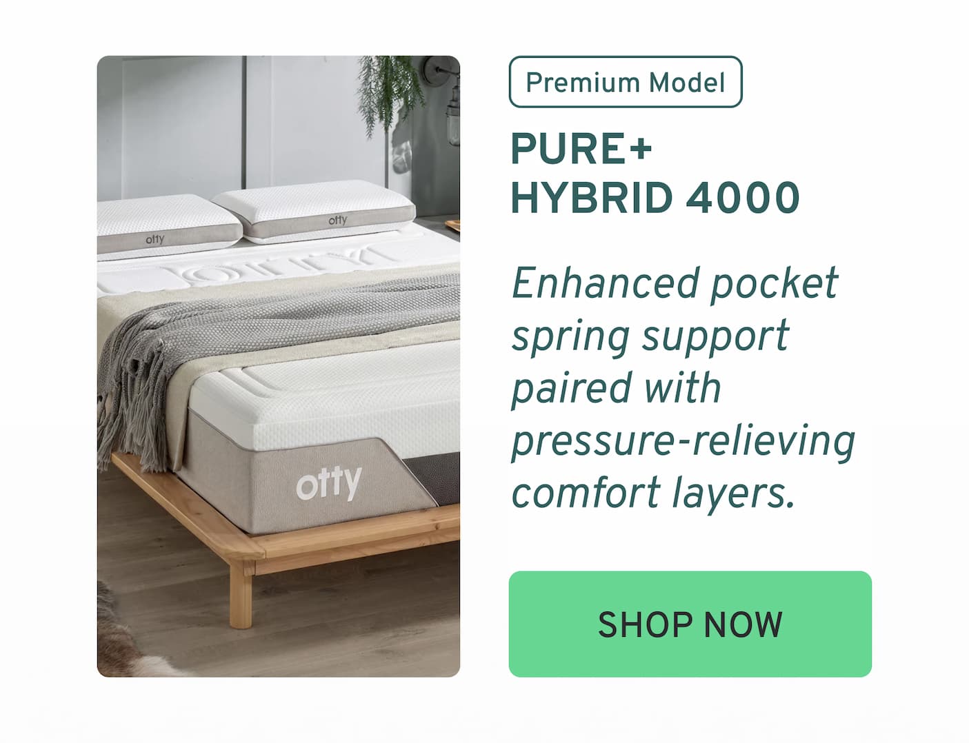 OTTY Pure+ Hybrid 4000 Pocket Sprung Mattress