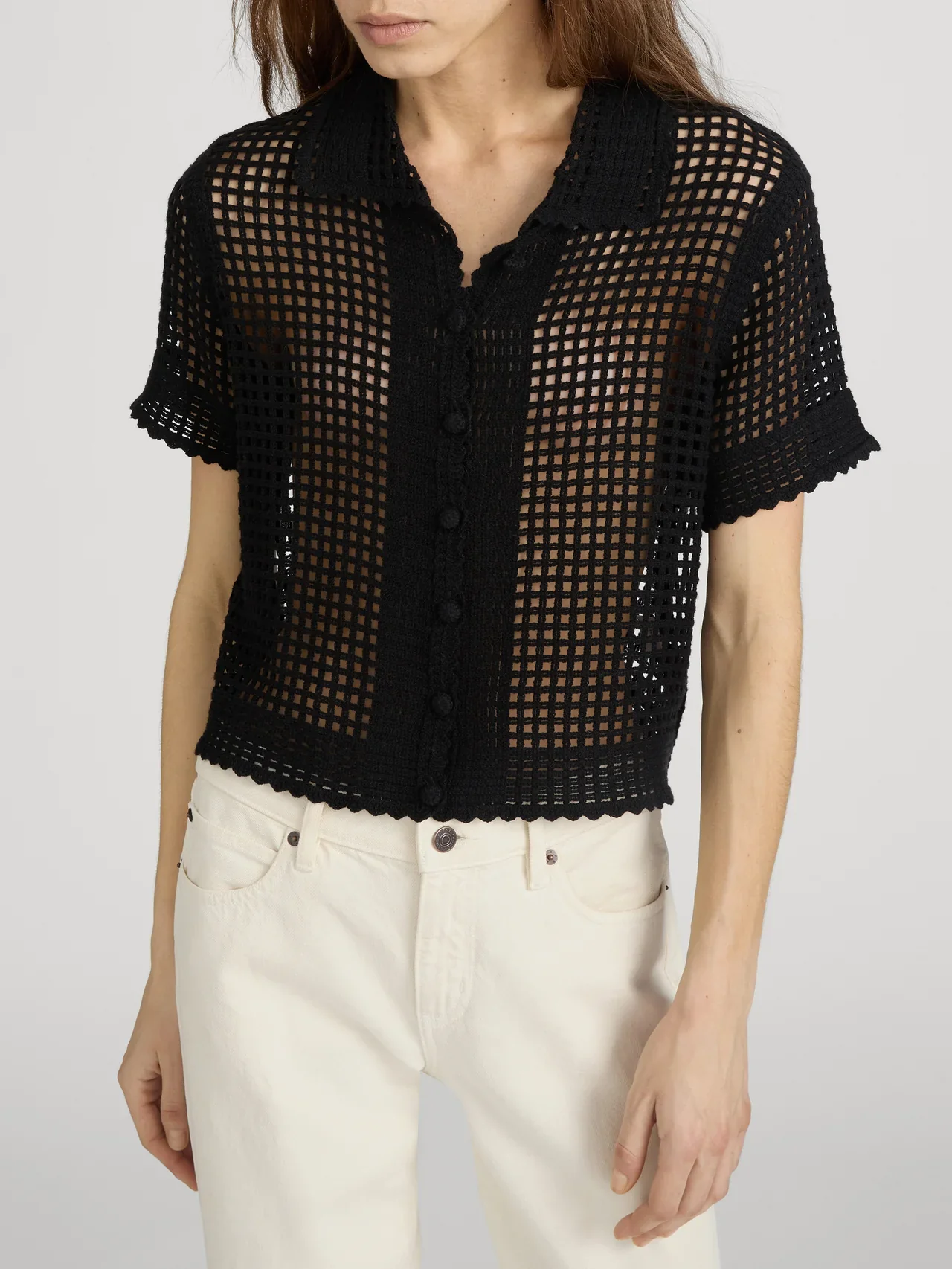 Image of The Crochet Top - Black