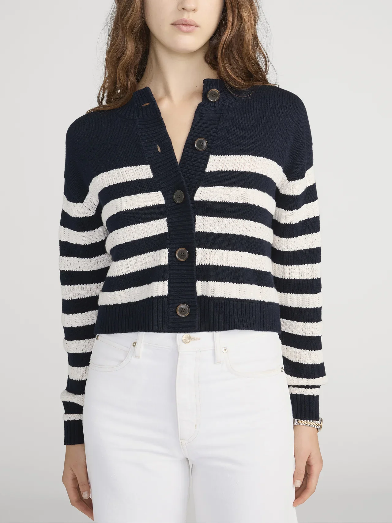 Image of  The Variation Femme Cardi - Navy Multi