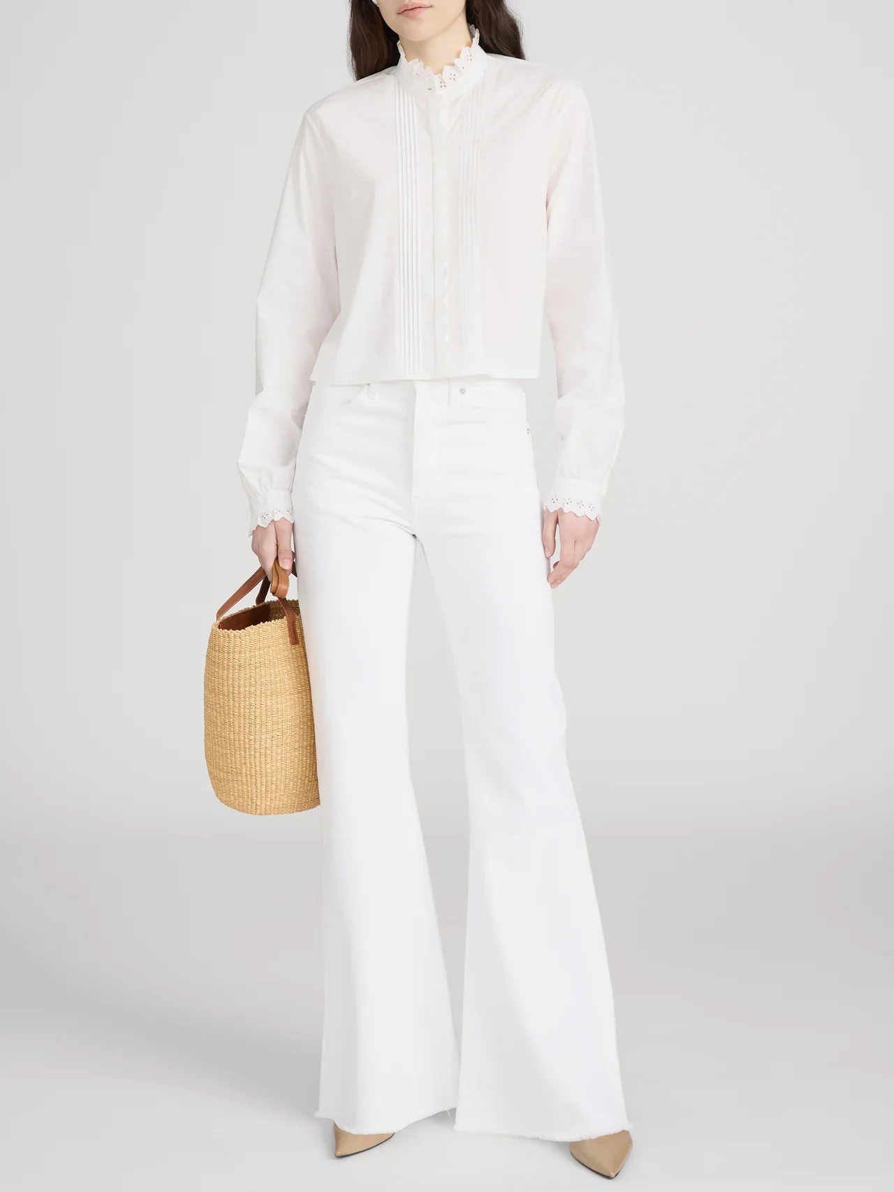 Image of  The Lax Jean - White Raw Fray