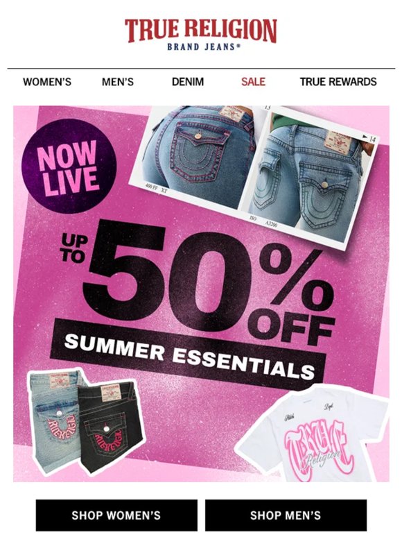 Just in time 🌞 Up to 50% OFF summer