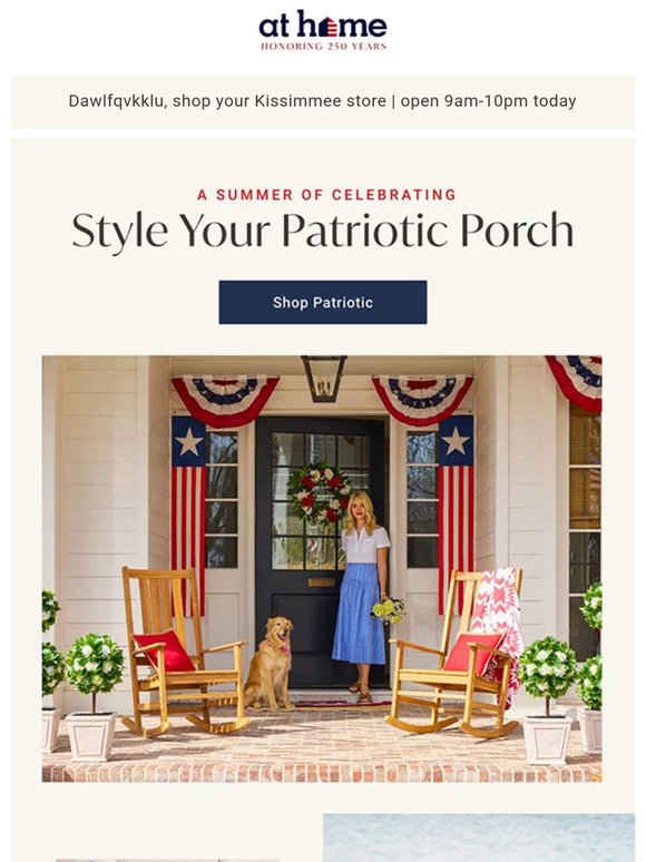 Style your patriotic porch to celebrate 250