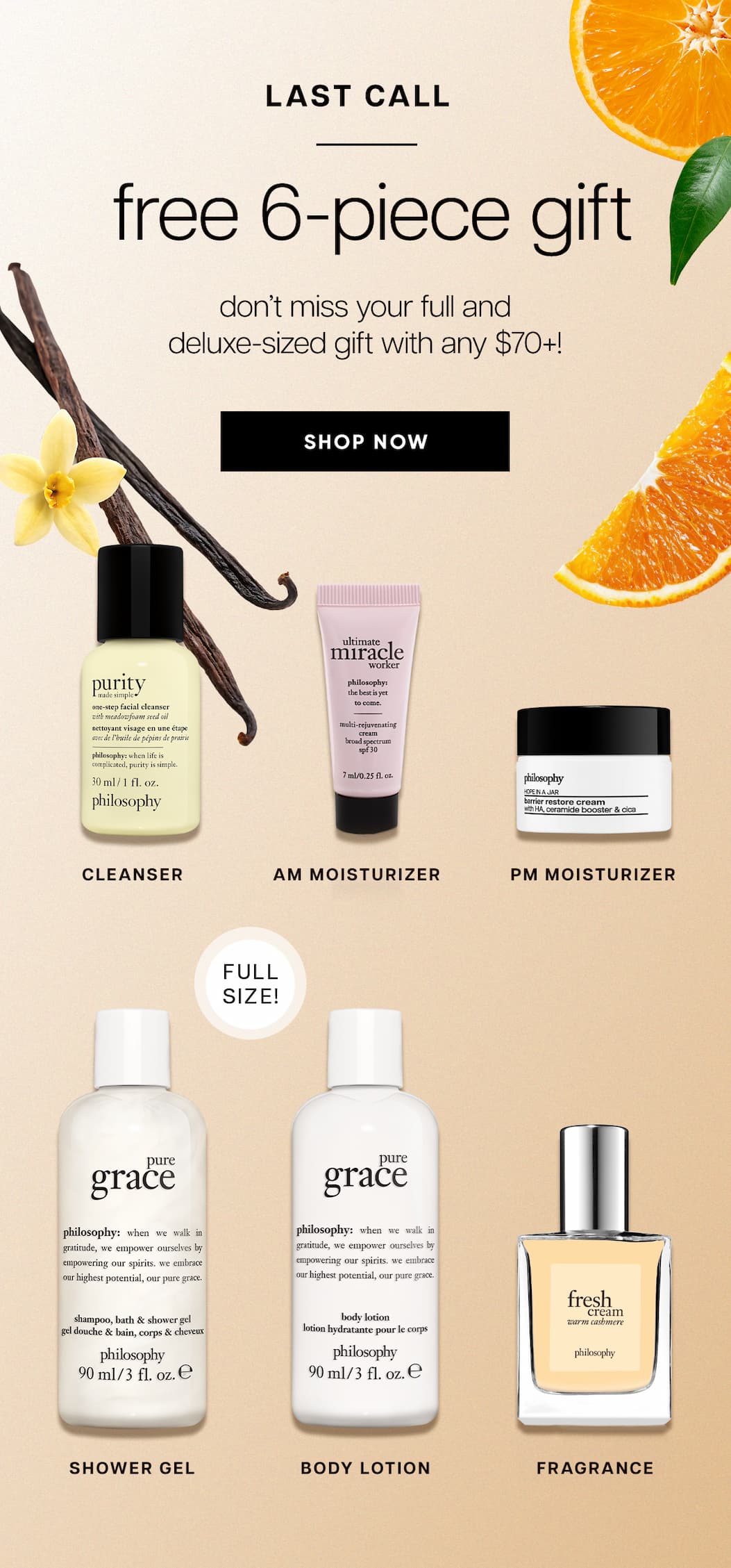 6pc gwp w/ $70