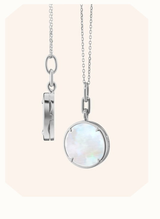 "Brooke" Slim Sterling Silver Locket Necklace