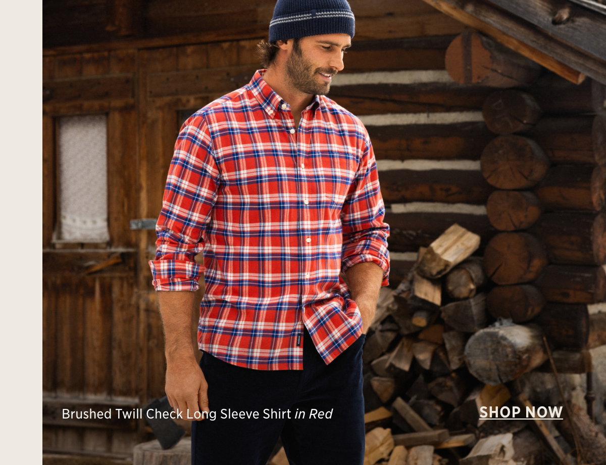 Brushed Twill Check Long Sleeve Shirt