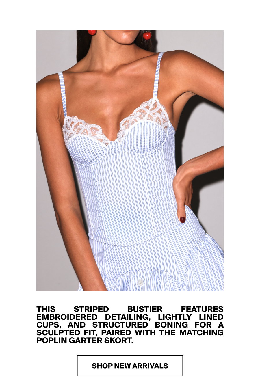 East Hampton Poplin Bustier