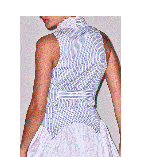 Poplin Collar Bib Top
