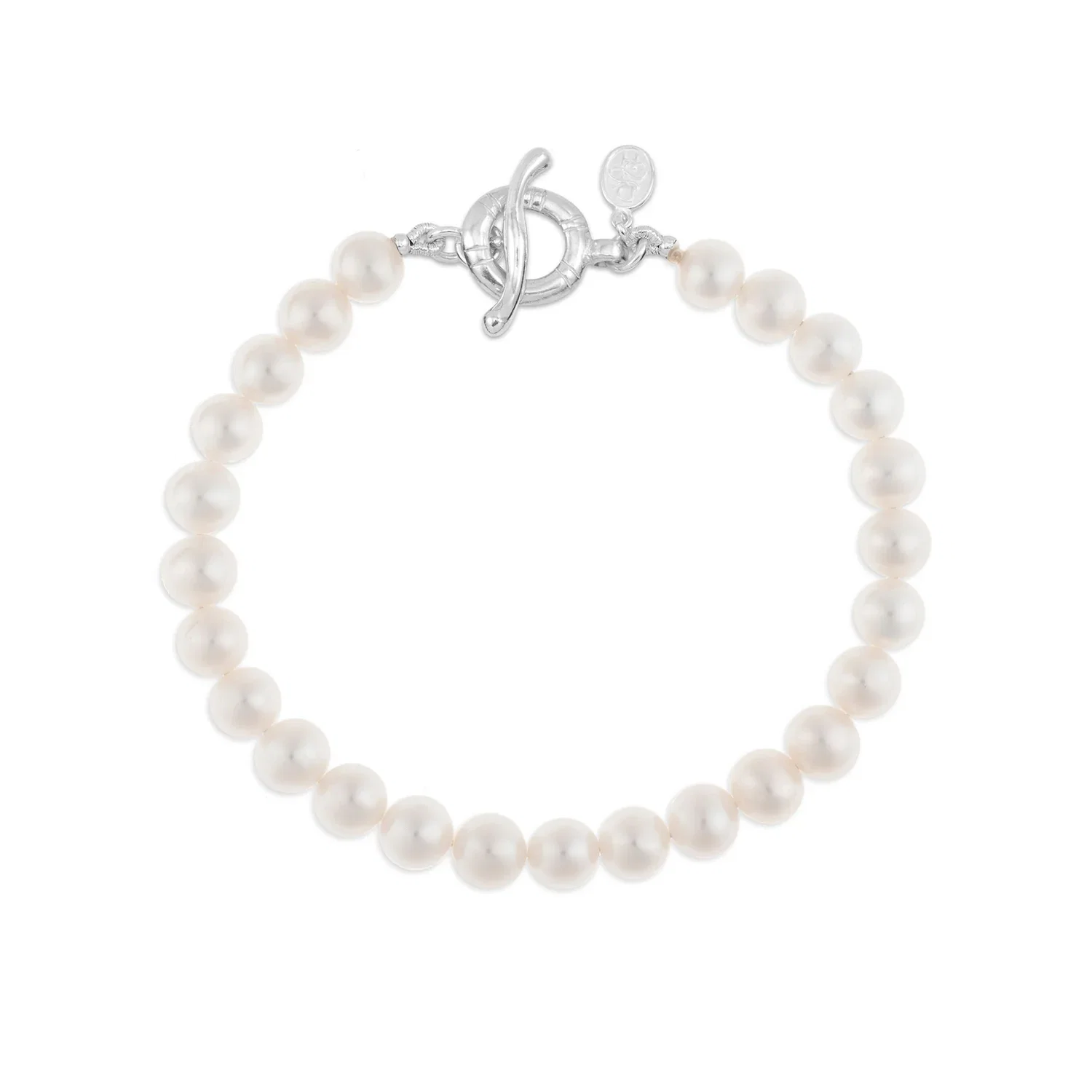 Image of Men's White Pearl Bracelet