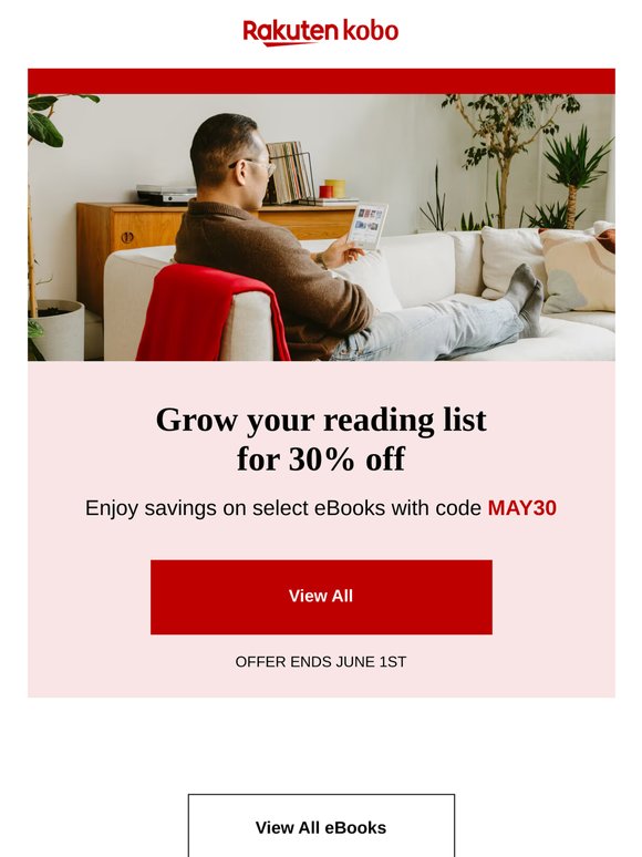Need an excuse to buy more books? Here’s 30% off!