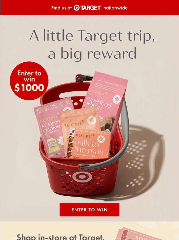 You could win $1000 on your next Target run