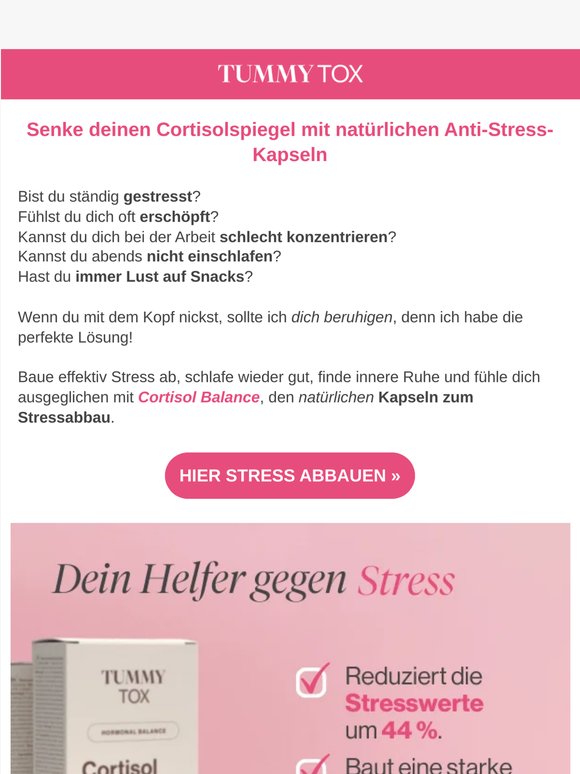 Senke deinen Cortisolspiegel ...