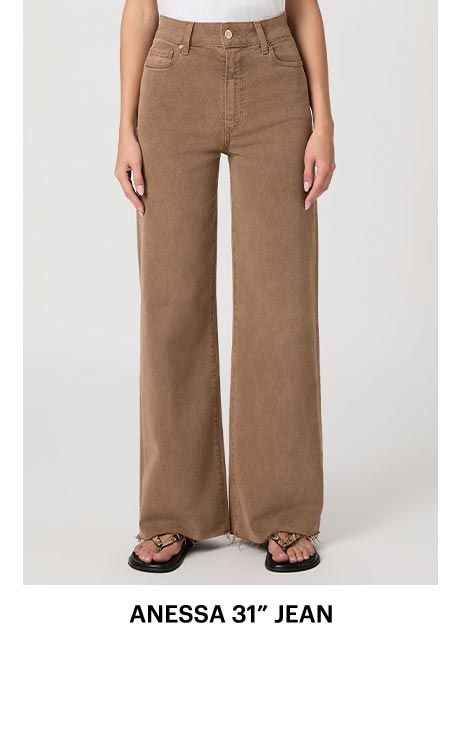 Anessa 31" Wide Leg Jean in Vintage Canewood.