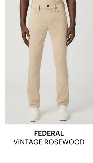 Transcend Federal 32" Slim Straight Jean in Vintage Rosewood.