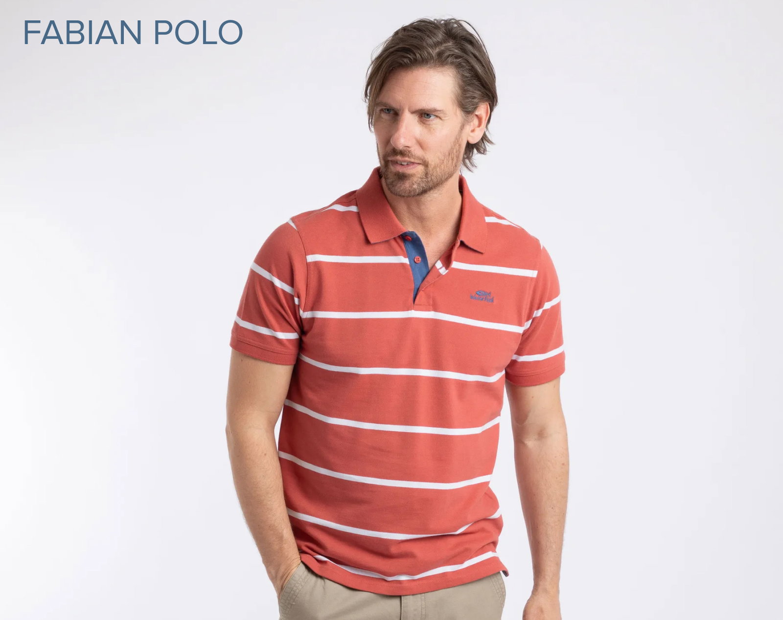 Fabian Striped Pique Polo Shirt Nantucket