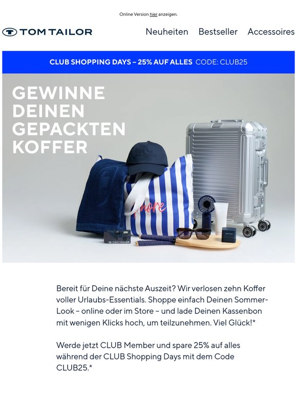 Gewinne einen Koffer voller Urlaubs-Essentials! 🧳